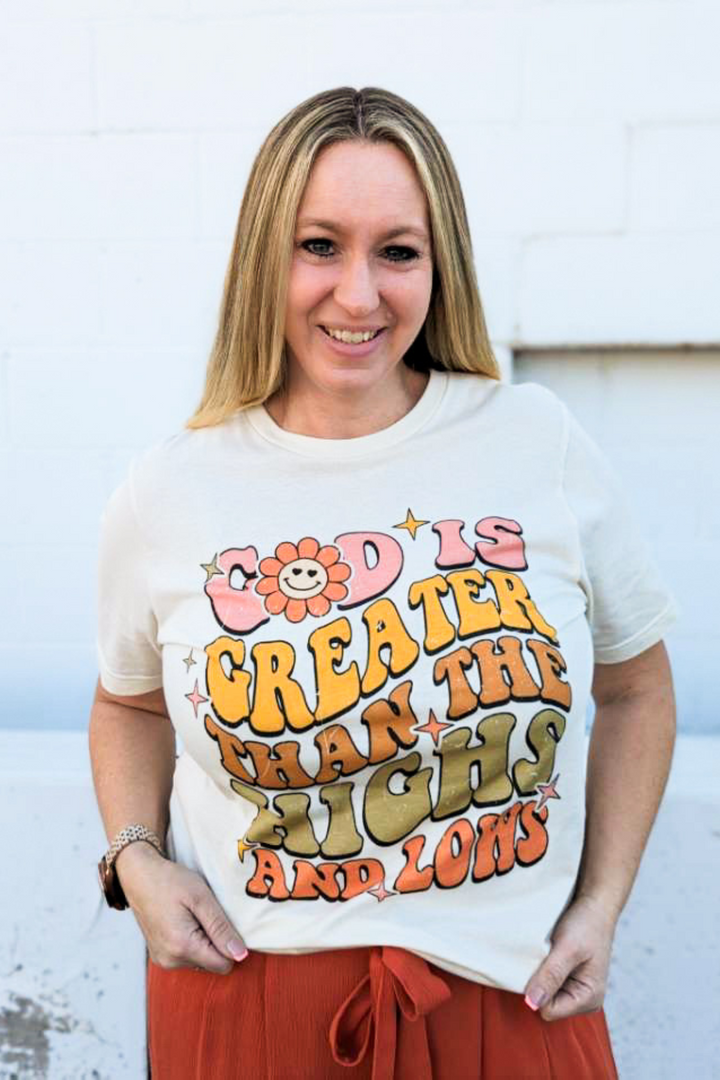 God Is Greater Graphic Tee - Natural