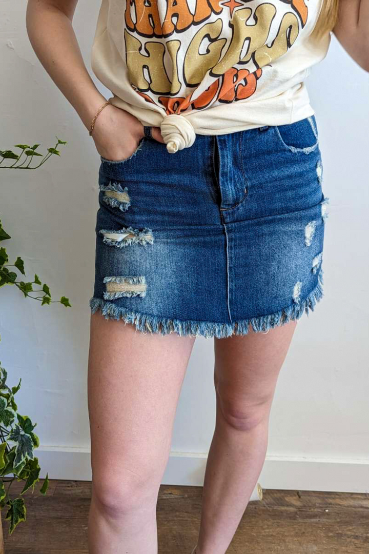 Girl At Home Denim Skirt - Womens