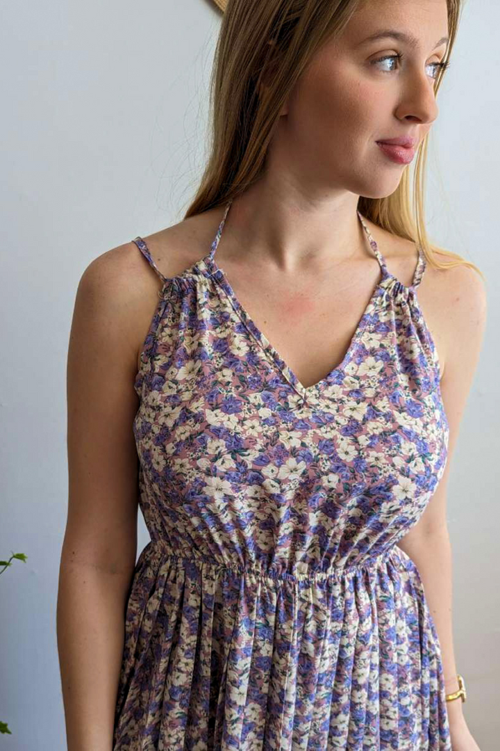 Purple Floral Dress