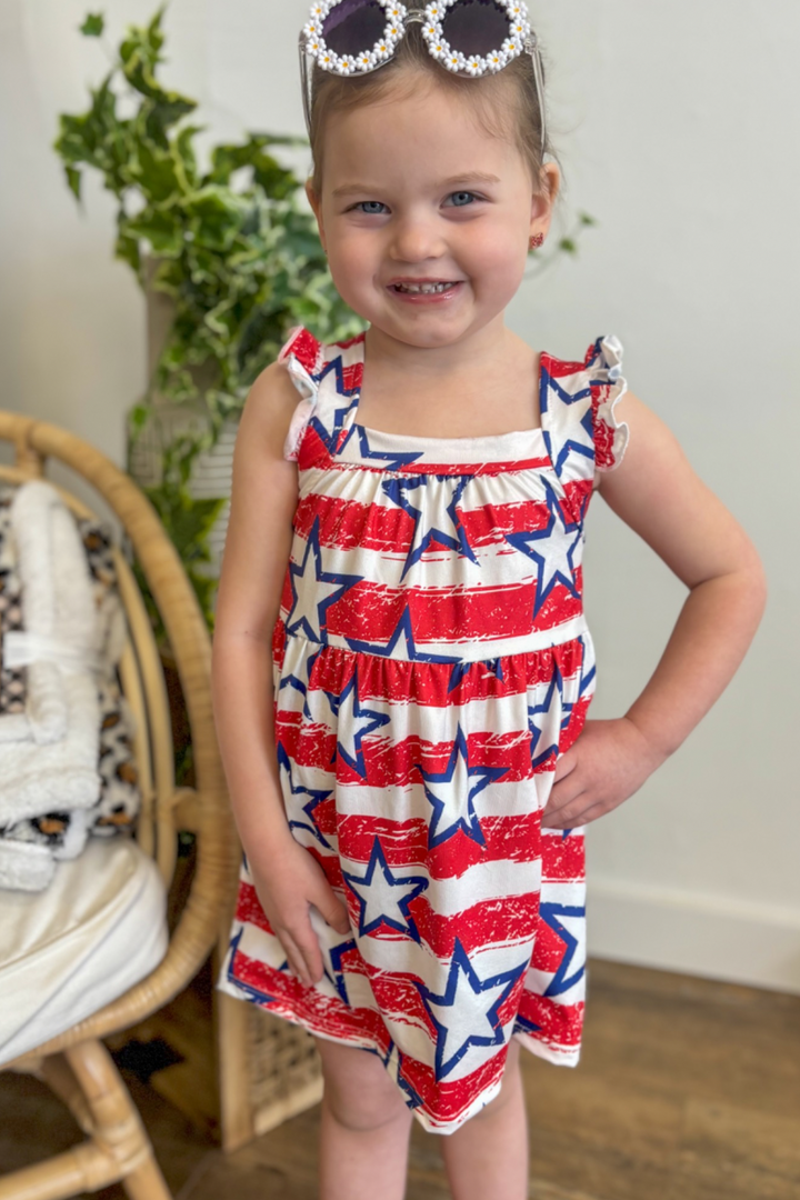 Stars & Stripes Dress - Girls