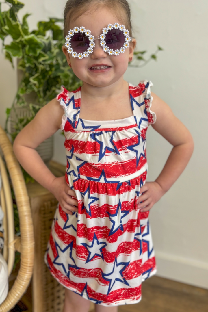 Stars & Stripes Dress - Girls