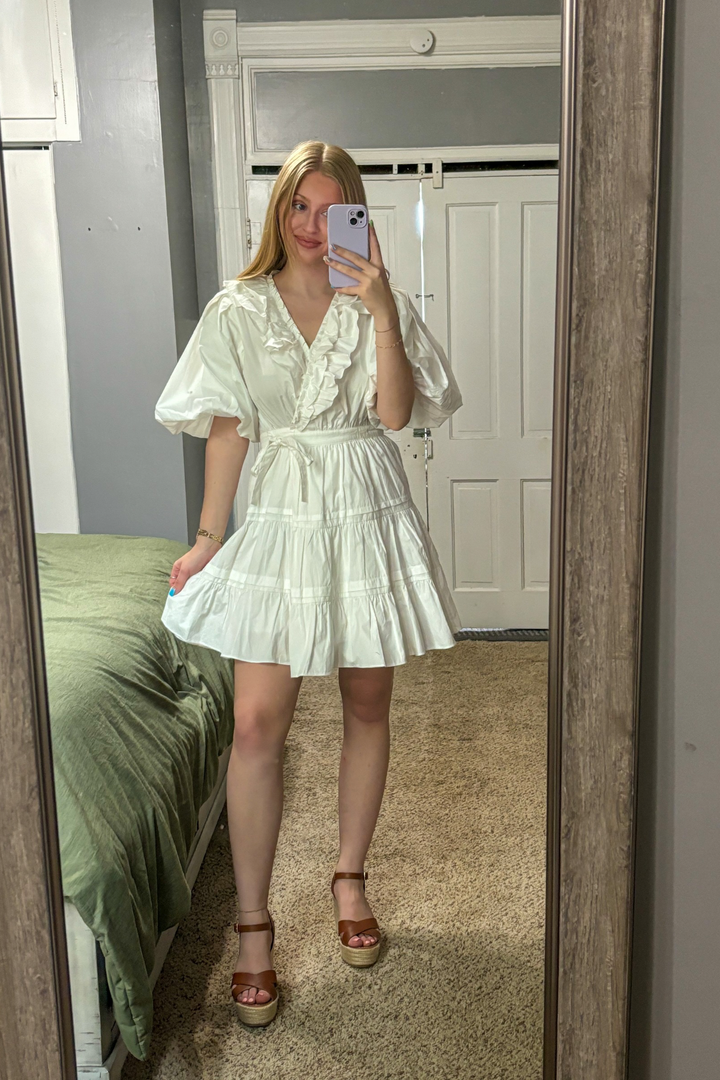 Michelle Ruffle Mini Dress