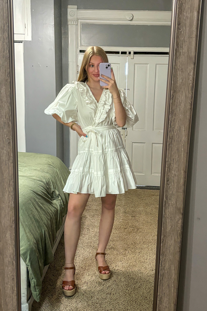 Michelle Ruffle Mini Dress