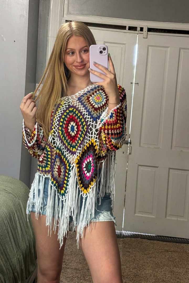 charlie boho knit top