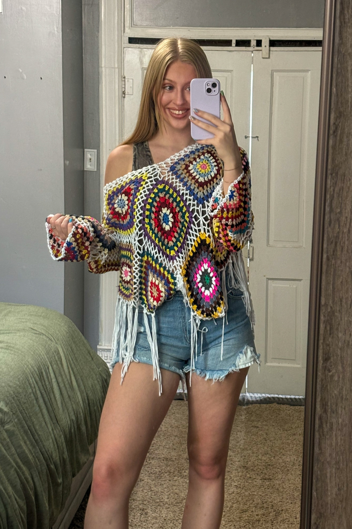 charlie boho knit top