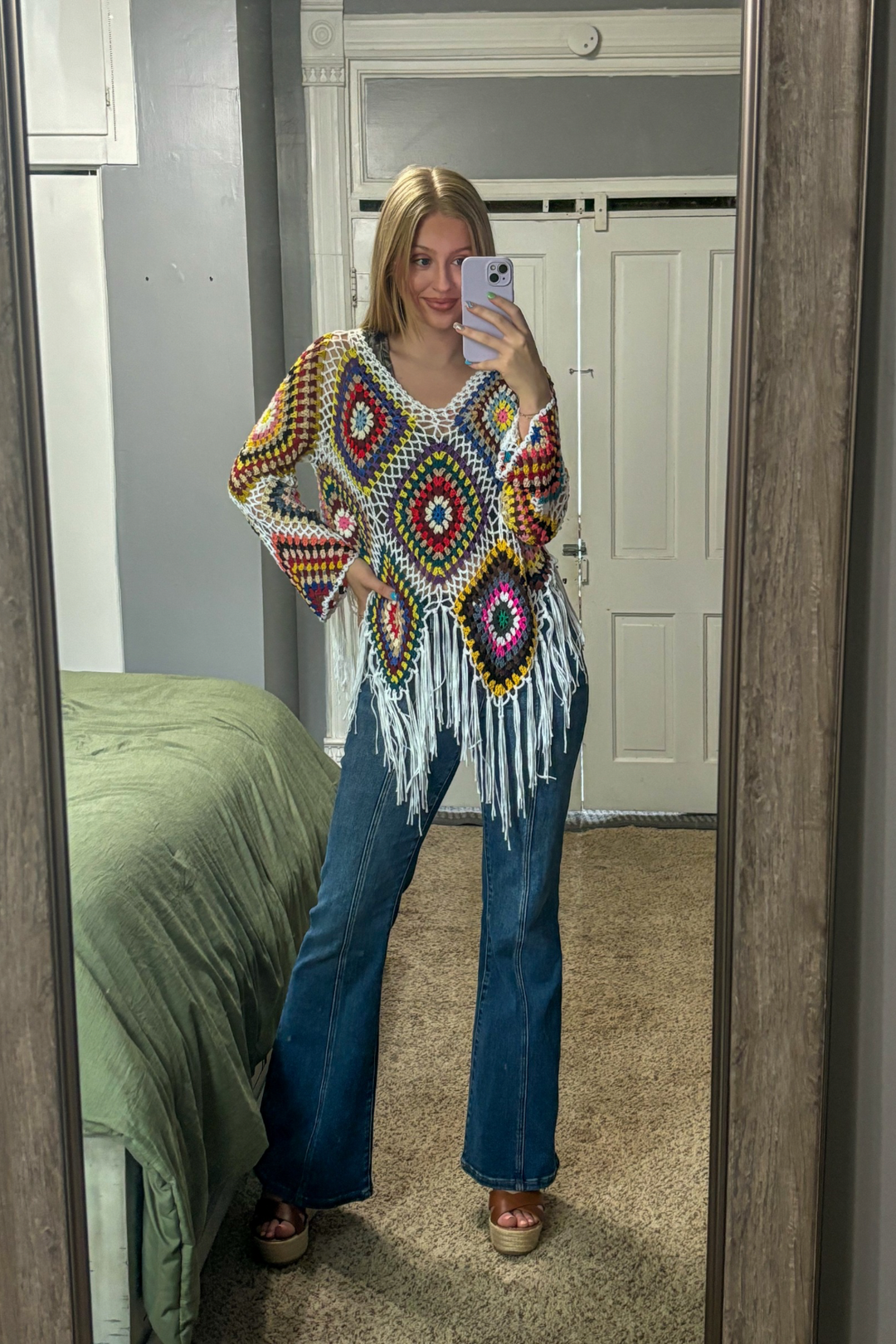 charlie boho knit top