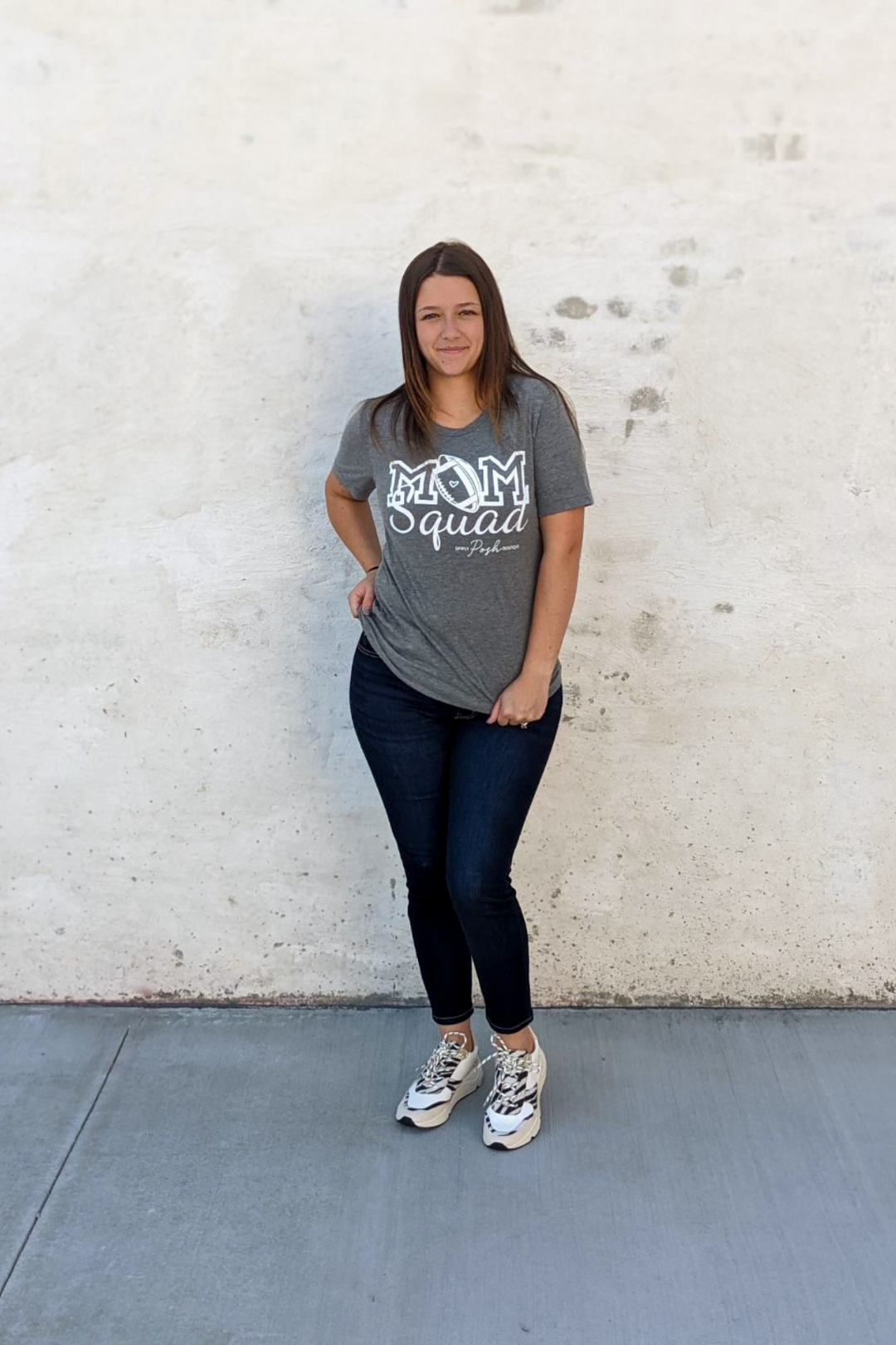 Mom Squad Tee- Grey