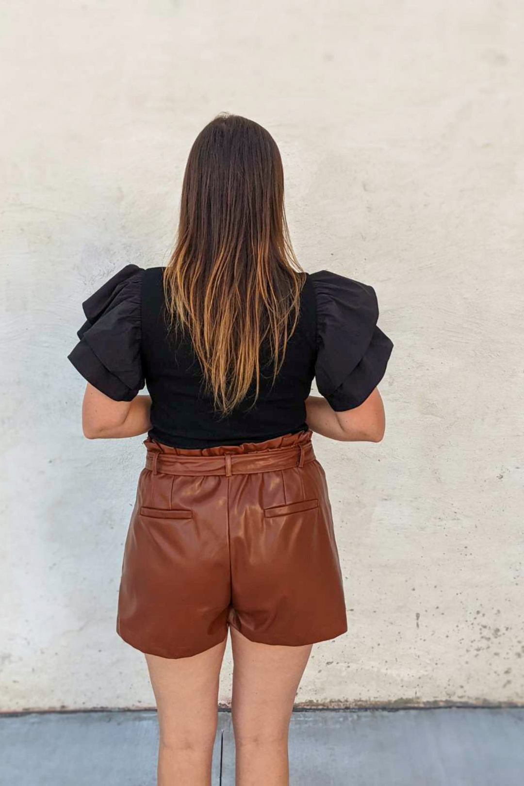 Something To Tell Faux Leather Shorts