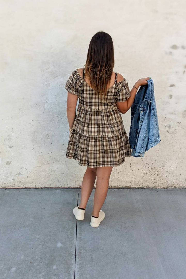 Quiet Stares Off Shoulder Dress