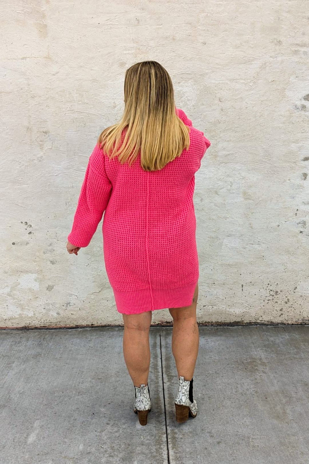 Big Ambitions Sweater Dress - Hot Pink