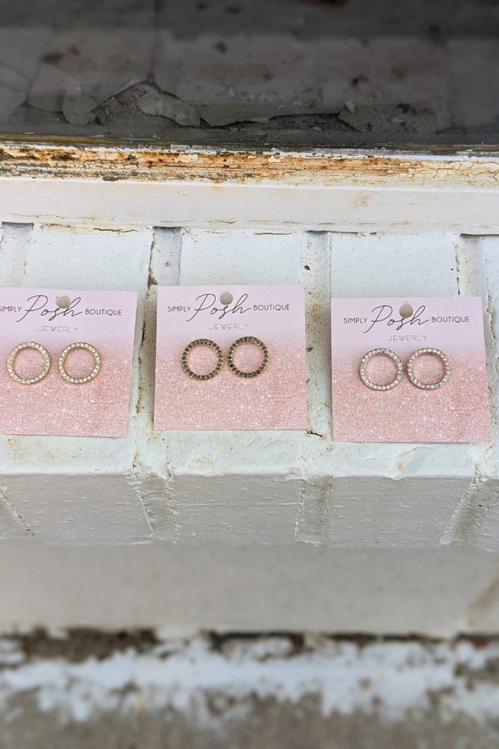 Circle Stud Earrings