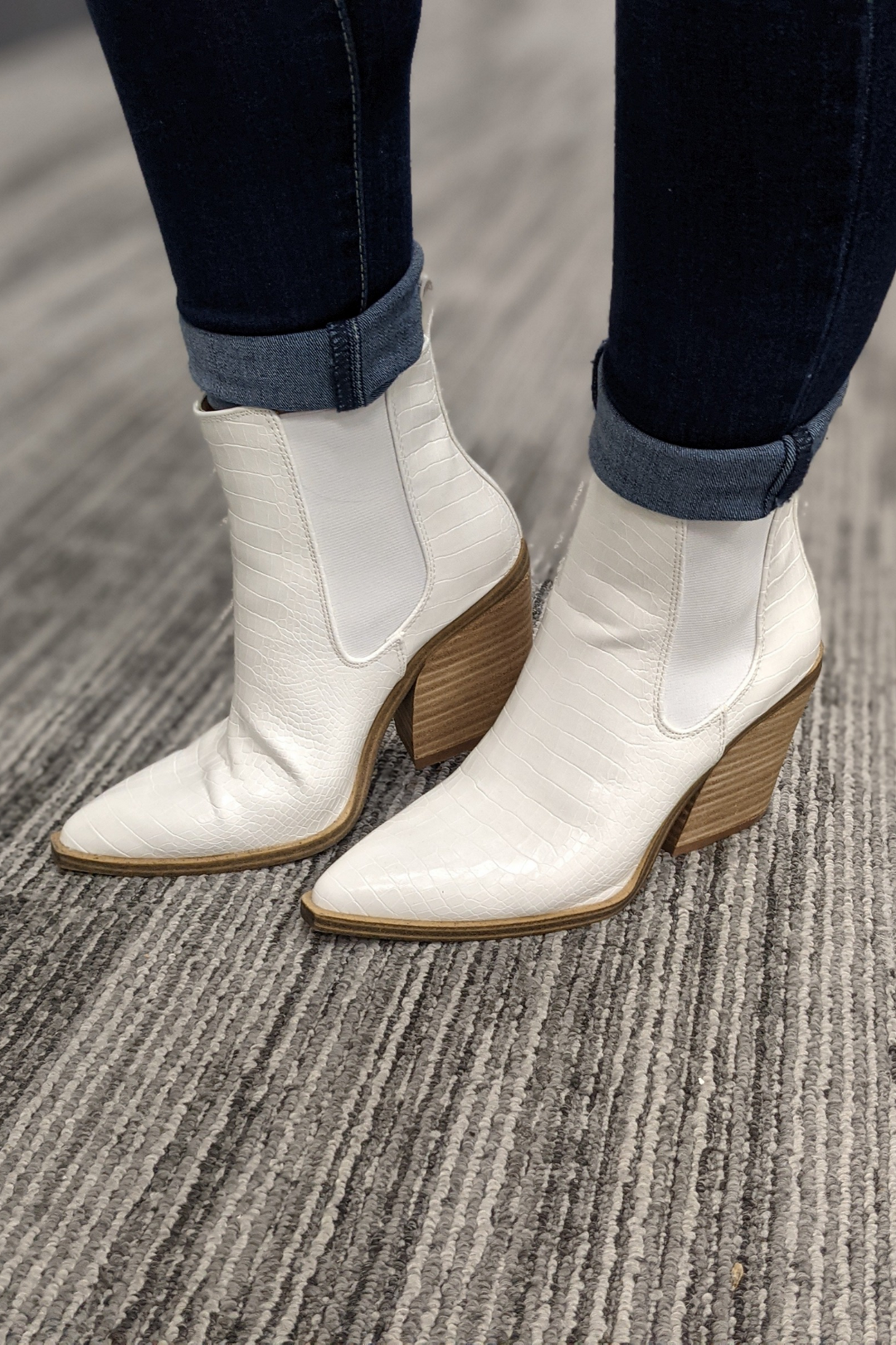 White Snake Bootie