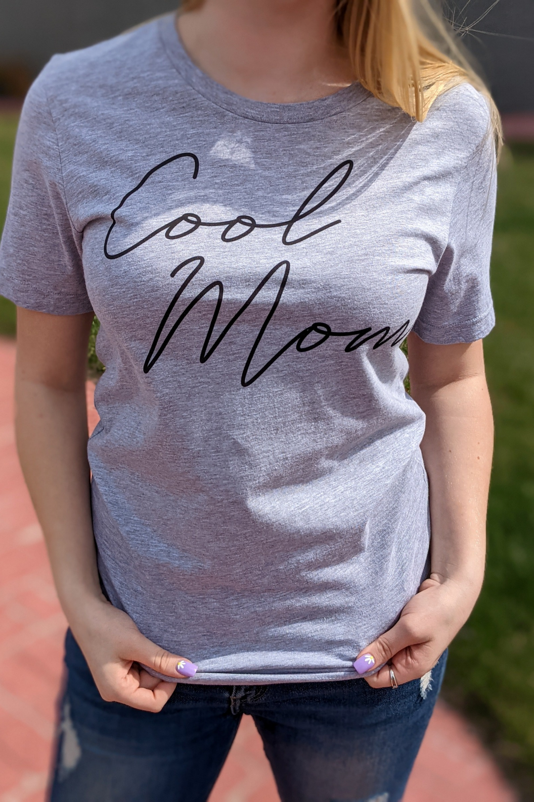 Cool Mom Graphic Tee - Heather Grey