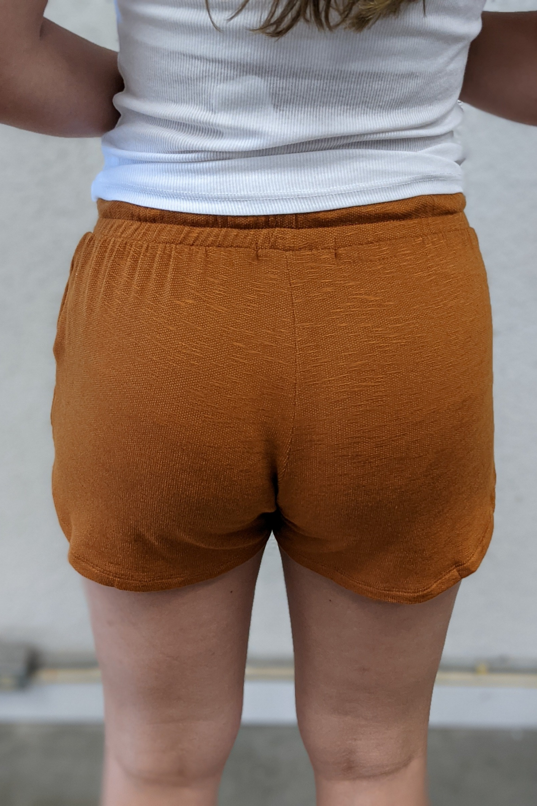 Terry Waistband Shorts - Rust