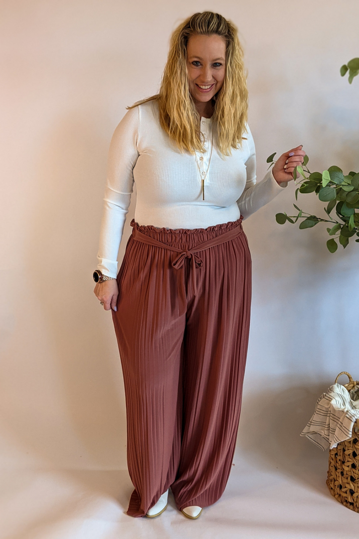 Business Casual Pants - Mauve