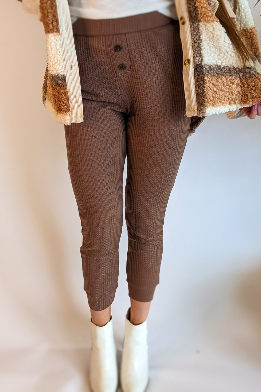 Coffee Run Waffle Knit Pants