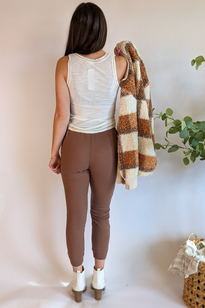 Coffee Run Waffle Knit Pants