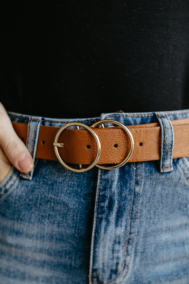 Double Fashion Belt-Camel