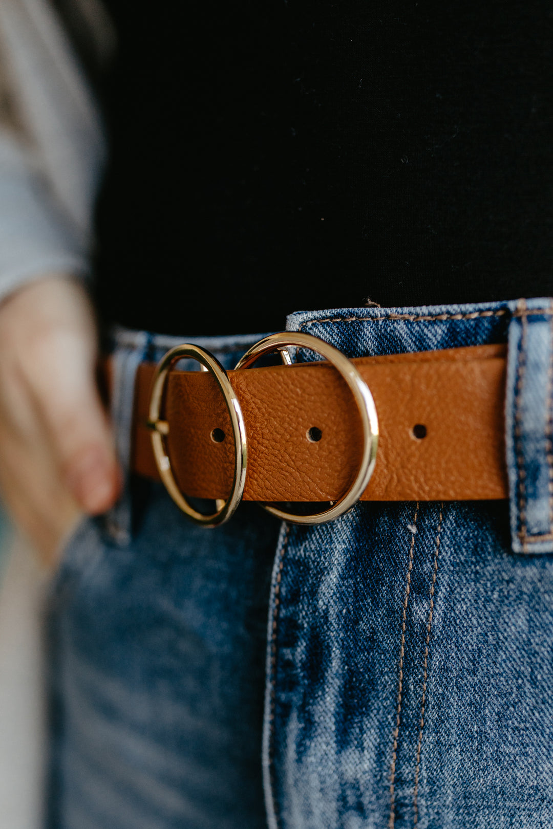 Double Fashion Belt-Camel