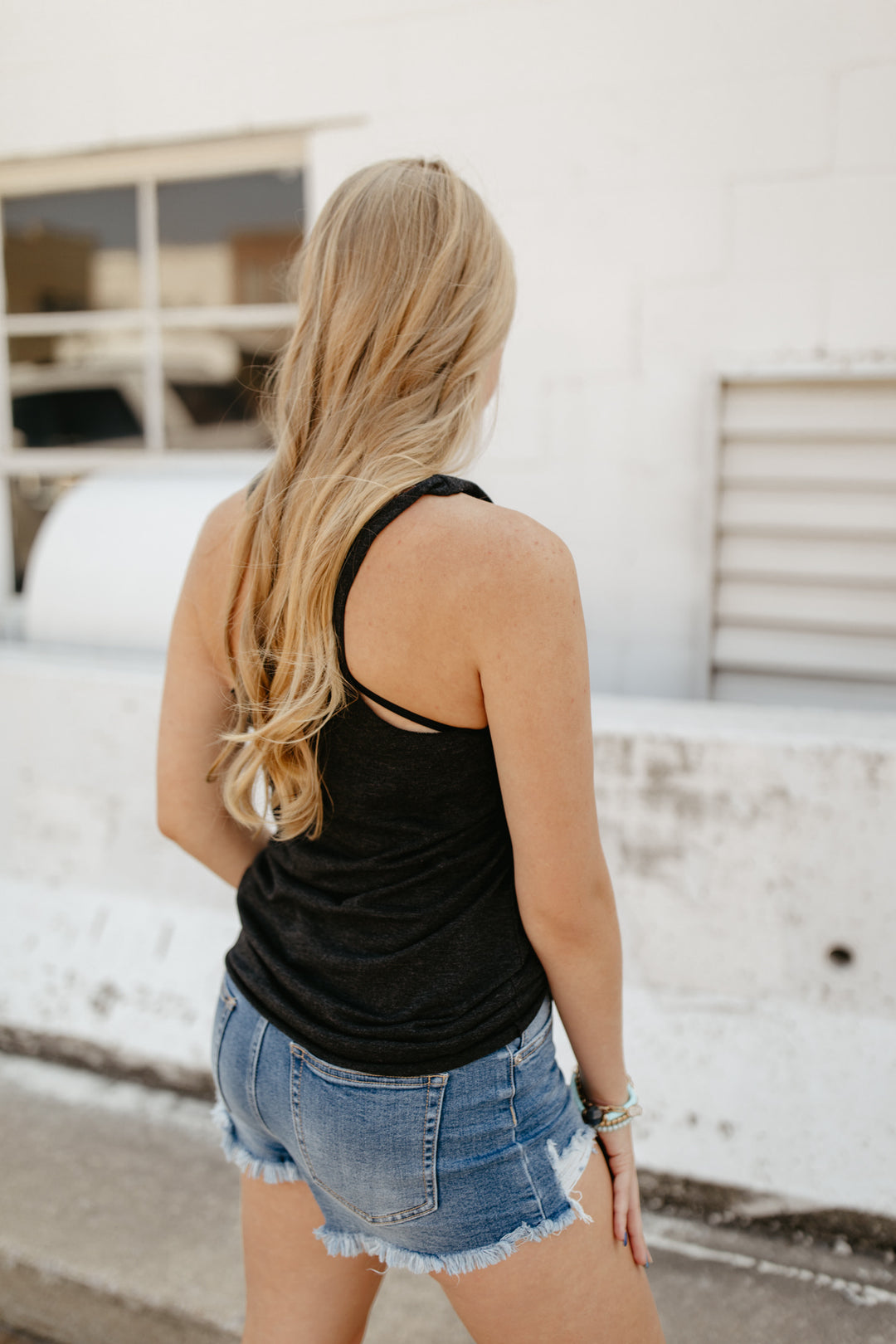 Midwest Racer Back Tank - Vintage Black