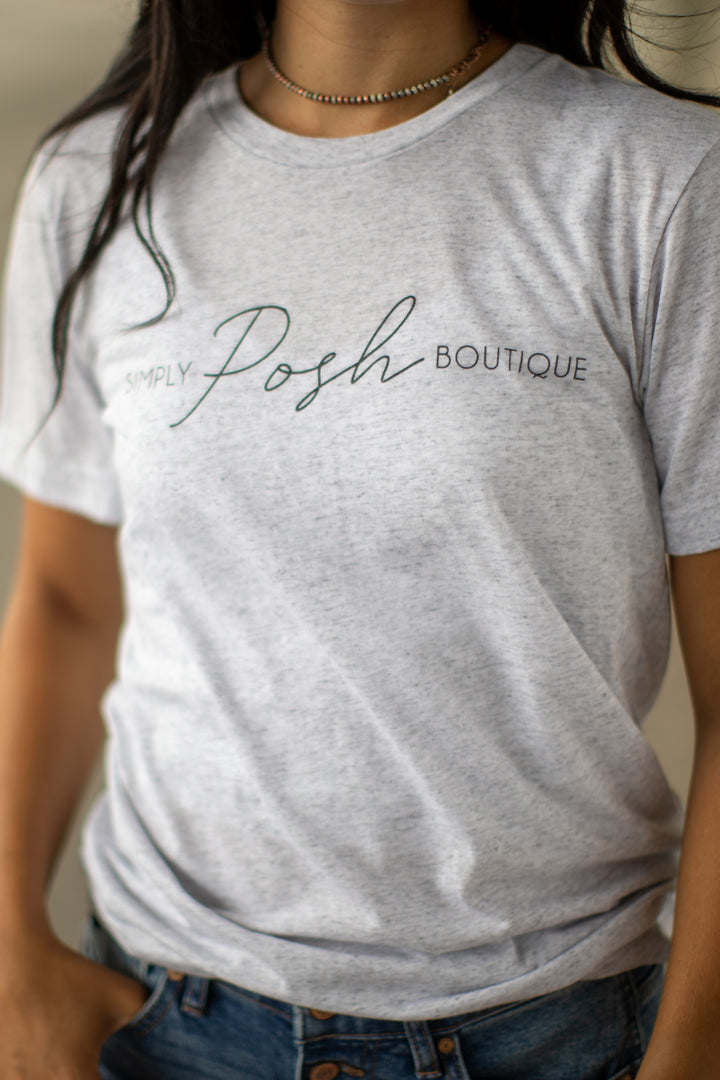 Simply Posh Tee - White Fleck